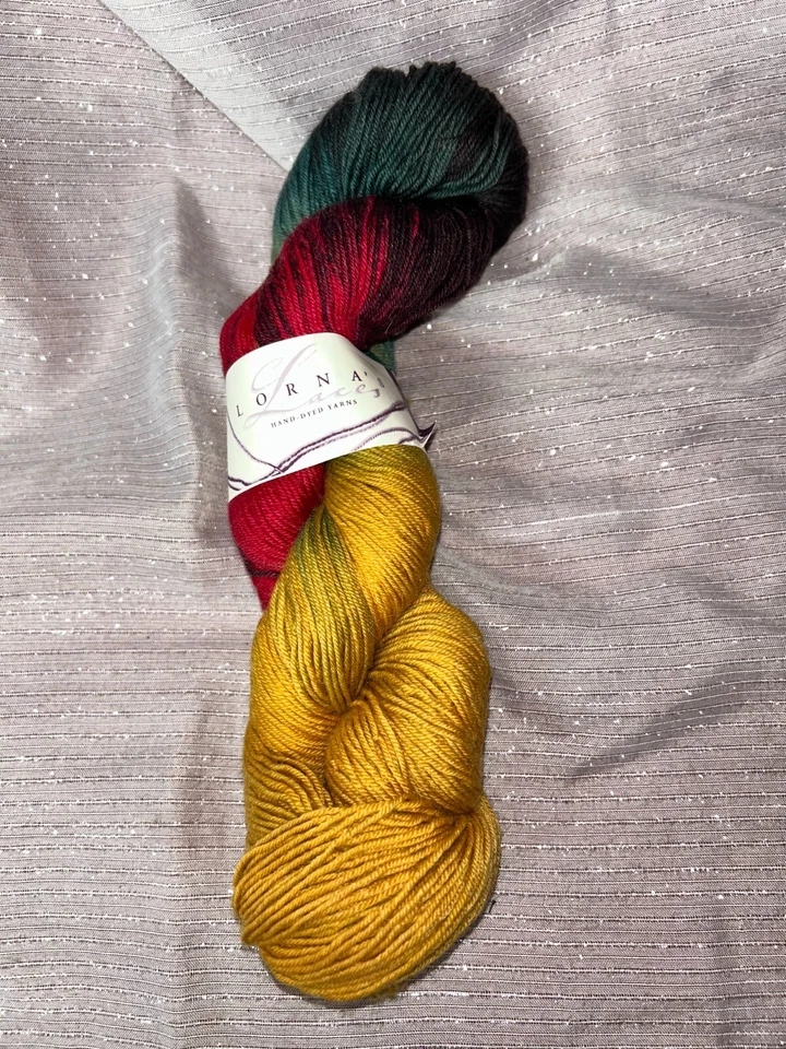 Calcetín Lorna's Cordones Hilos Teñidos a Mano Bebé Dragón Pastor 80% Lana 435 Yardas Foto 3 de 4