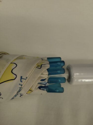 Vintage Nina Ricci Umbrella L'Air Du Temps Wood Handle Birds In Flight White - Picture 19 of 21