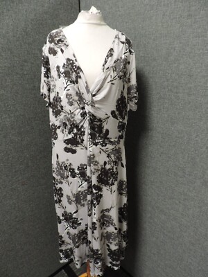 RJR John Rocha Hydrangea Sparkle Dress Grey UK 18 RRP £45 LN132 UU 12