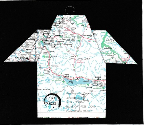 Origami Map Shirt Canada, Alberta, Calgary, Airdrie, Banff, Golden, Elkford - Bild 2 von 2