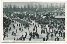 CARTOLINA DI MILANO ,FIERA ESPOSIZIONE - LA ZONA DEI CHIOSCHI ALIMENTARI - 1928