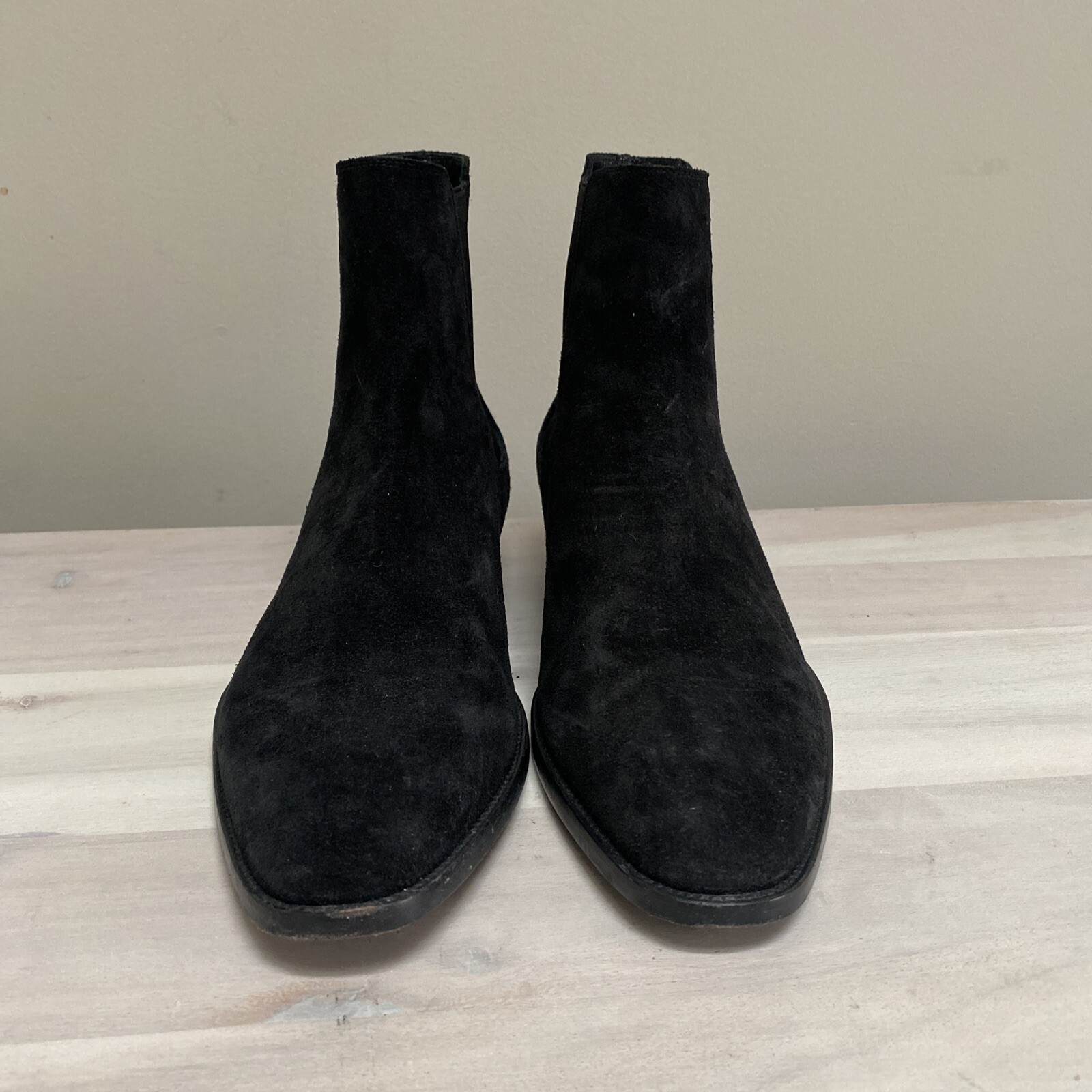 STIVALI CHELSEA YSL Saint Laurent uomo WYATT SCAMOSCIATI taglia EU 40 US 7 Made in Italy