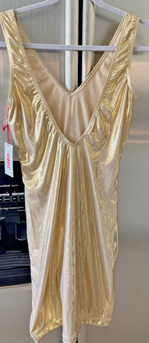 Solid & Striped The Lucia Gold V-Neck Mini Dress Size Small NWT $228 | eBay