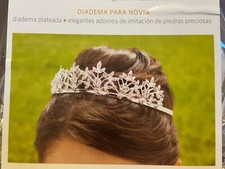 Rhinestones Silver Plated Tiara - NEW Crystal Beauty Queen Crown Bridal Wedding