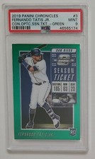Fernando Tatis Jr. 2019 Panini Contenders GREEN VARIANT PSA 9 26/50 Padres