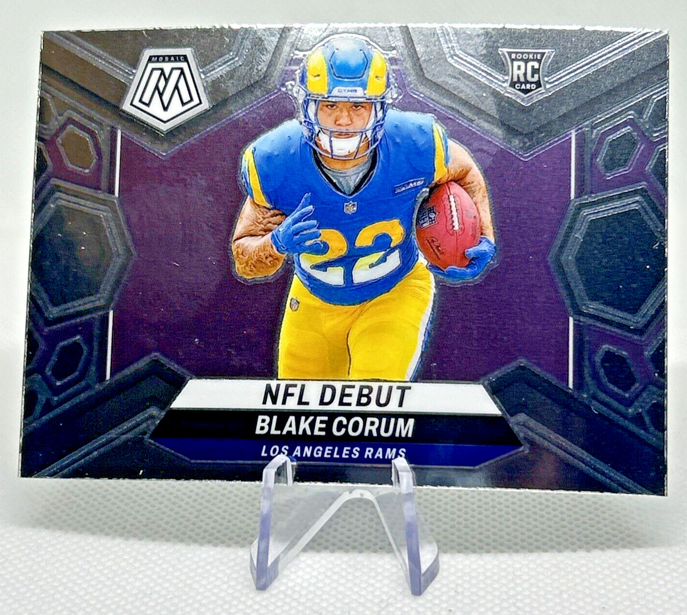 2024 Panini Mosaic - NFL Debut Silver Prizm #278 Blake Corum (RC) LA Rams