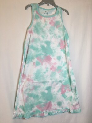 New Carter's Teal Tie Dye Nightgown Nightshirt Girls 6/7,8-10,12-14