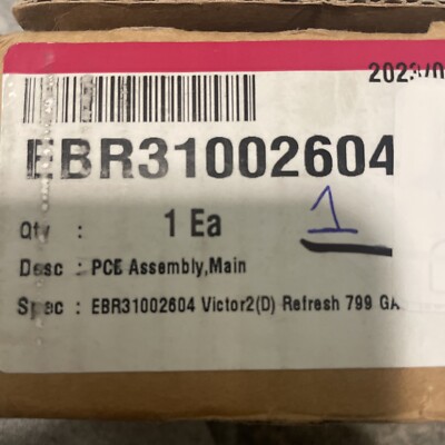 NEW OEM LG PCB ASSEMBLY MAIN EBR31002604