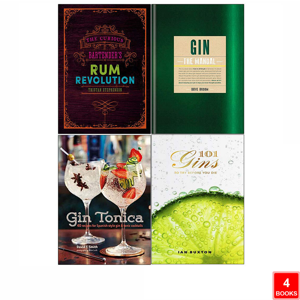 Rum revolution, Gin manual, Tonica, 101 gins to try before you die 4 Books Set