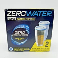 Zero Water 5 Stage Ion Exchange Filtration Replacement Filters 2 Pack New ZR-017