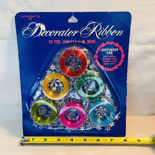 Cinta decorativa vintage Wrights 50 yardas dispensador paquete colores vibrantes - Imagen 9 de 10