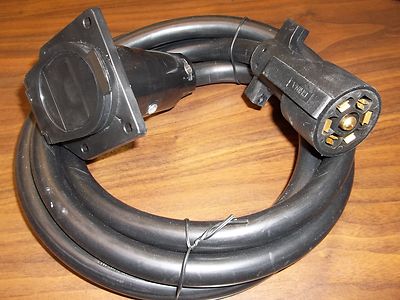 Camper Truck Towing Extension Cable 7-Way Pin Extension Cord For RV, Camper, Trailer - Round Plug Towing Cable Round Plug Extension