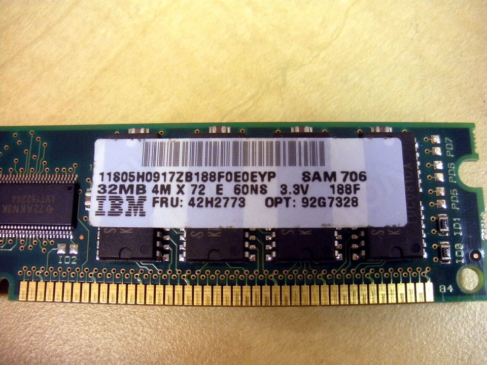 IBM 42H2773 4113-701X 32MB EDO DRAM Memory DIMM - Image 2 of 2