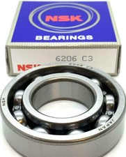 New 6206 C3 NSK BEARING 30x62x16 Mm Free Shipping  Return Metal