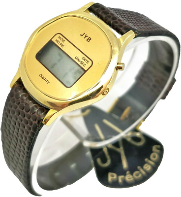 JYB 25mm 1980s NOS watch Uhr Vintage LCD Neu aus altem Lagerbestand