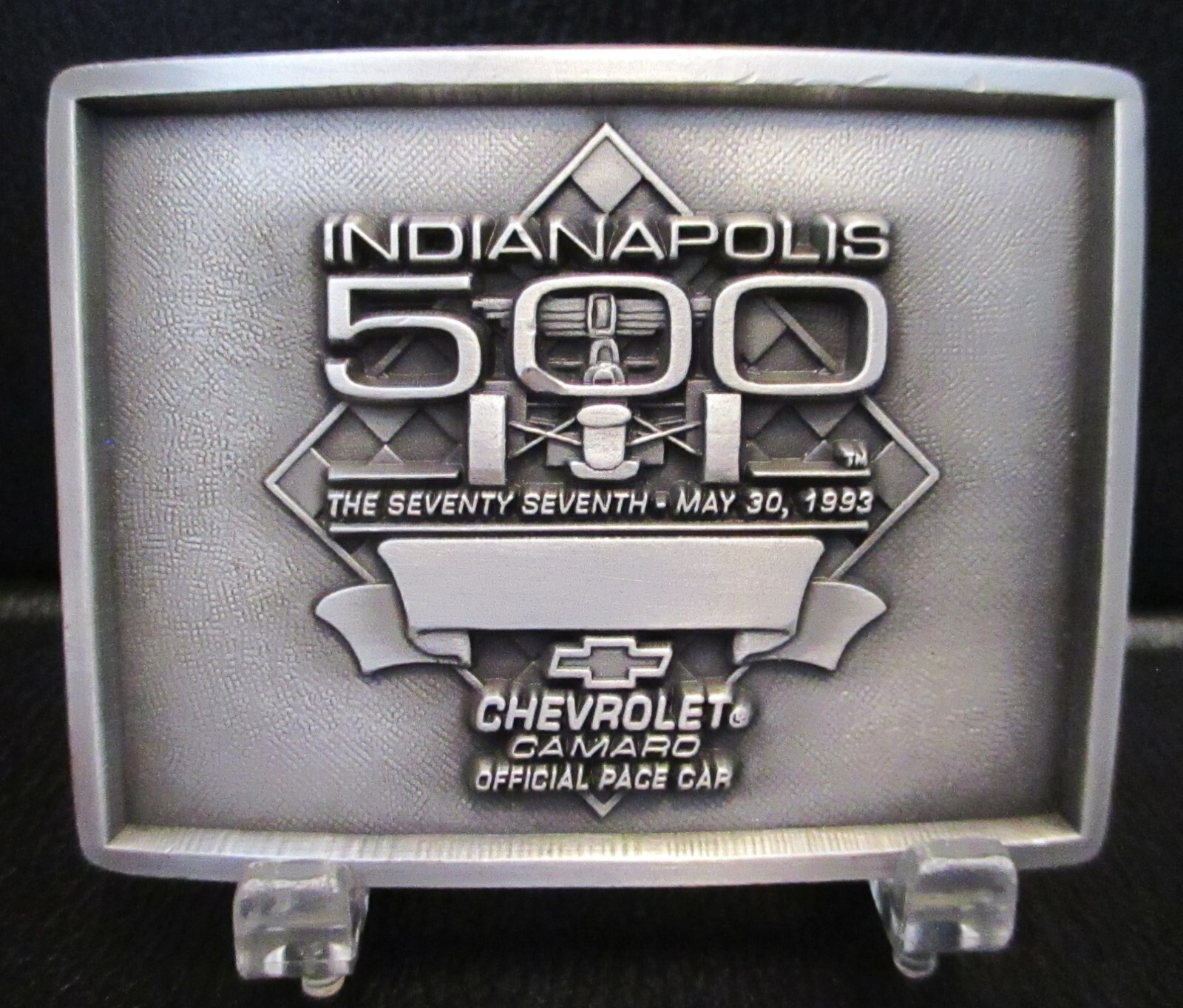77 Indy 500 Indianapolis Motor Speedway Chevy Camaro Z28 Coupe Belt Buckle 1993