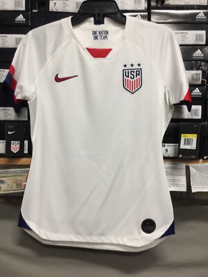 Nike Usa Womens Home Jersey Stadium Cut White Red Blue Size Women s Large   Only
