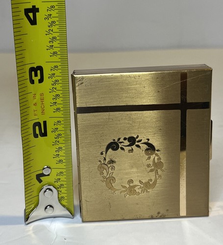 Vintage Gold-Tone Compact Wallet for Bills & Coins Mid-Century Travel Accessory - Picture 10 of 12