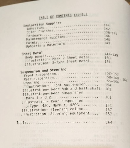 British Auto/USA Late Saloons Jaguar Parts Catalogue Manchester NH - 第 9/9 張圖片