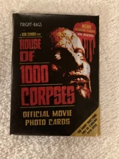 Fright Rags House of 1000 Corpses 1 Unopened Wax Pack Rare Rob Zombie HALLOWEEN!