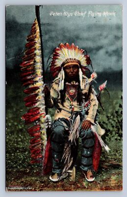 K6/ Native American Indian Postcard c1910 Ceten-Kiya Chief Flying Hawk 27