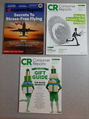 #ad Consumer Reports Magazine 2016 Lot of 3 Oct Nov Dec Flying Privacy amp; Gift Guide $8.23