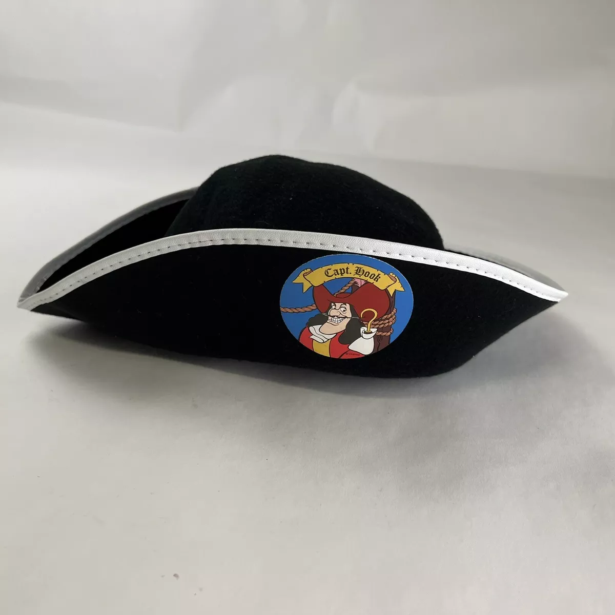 Vintage Original 1990's Walt Disney Captain Hook Hat Pirate Disney Felt hat