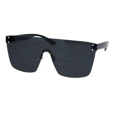 Rimless Square Sunglasses Unisex Oversized Fashion Shades UV 400