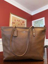 Coach Navy Pebble Leather City Zip Tote Shoulder Bag 37155 Dustbag For Sale Online Ebay