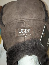 UGG Baily Aviator Shearling Sheepskin Hat,Chocolate