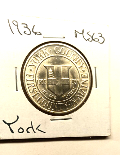 1936 York Commemorative Half Dollar Brilliant Unc Nice - Picture 2 of 4
