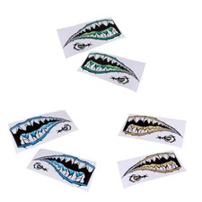 2Pcs Waterproof  Mouth Decal er for Kayak Car