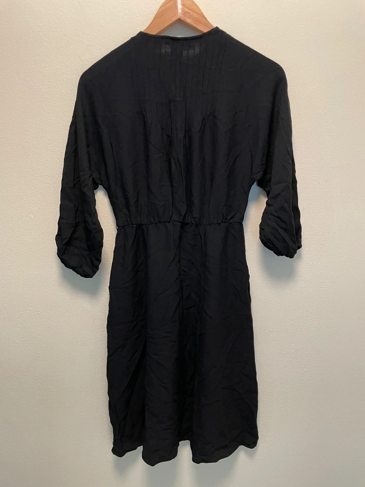 Винтажное женское миди-платье Nipon Boutique размер 8 черное готическое викторианские прерии - Изображение 2 из 4