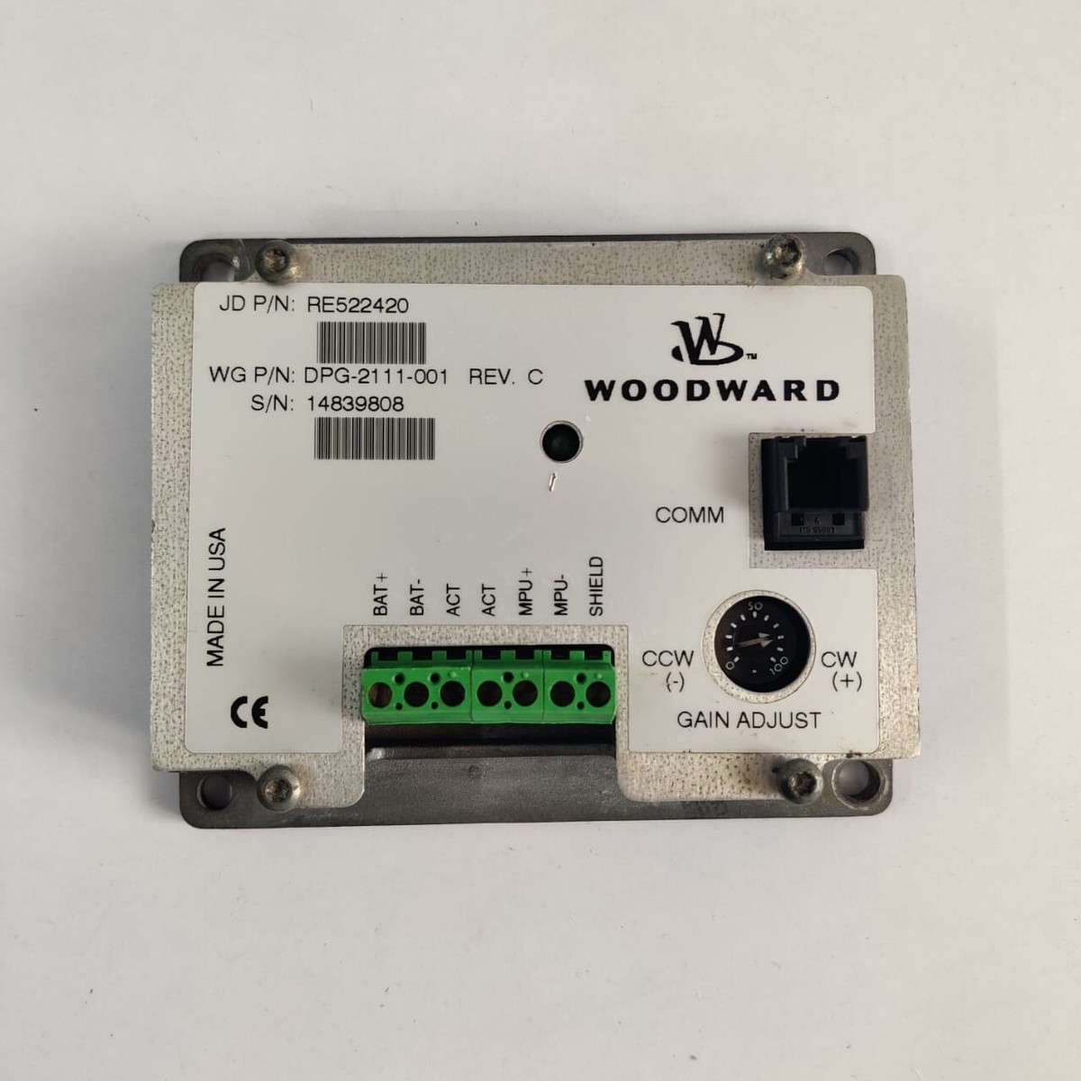 WOODWARD DPG-2111-001 engine speed controller P/N : RE522420