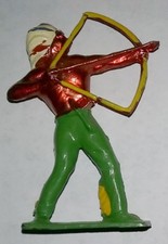 Britians Chief With Light Yellow Bow and Green Pants Copper Enamel Painted Body