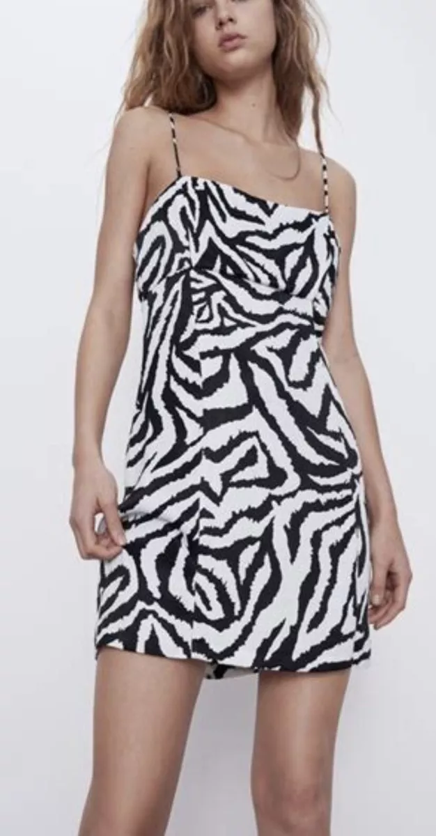 Zara animal print mini dress 2025