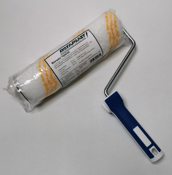 Rotaplast Rota Malerroller Farbroller Triplegold Malerwalze Farbwalze 25Cm 18Mm-image