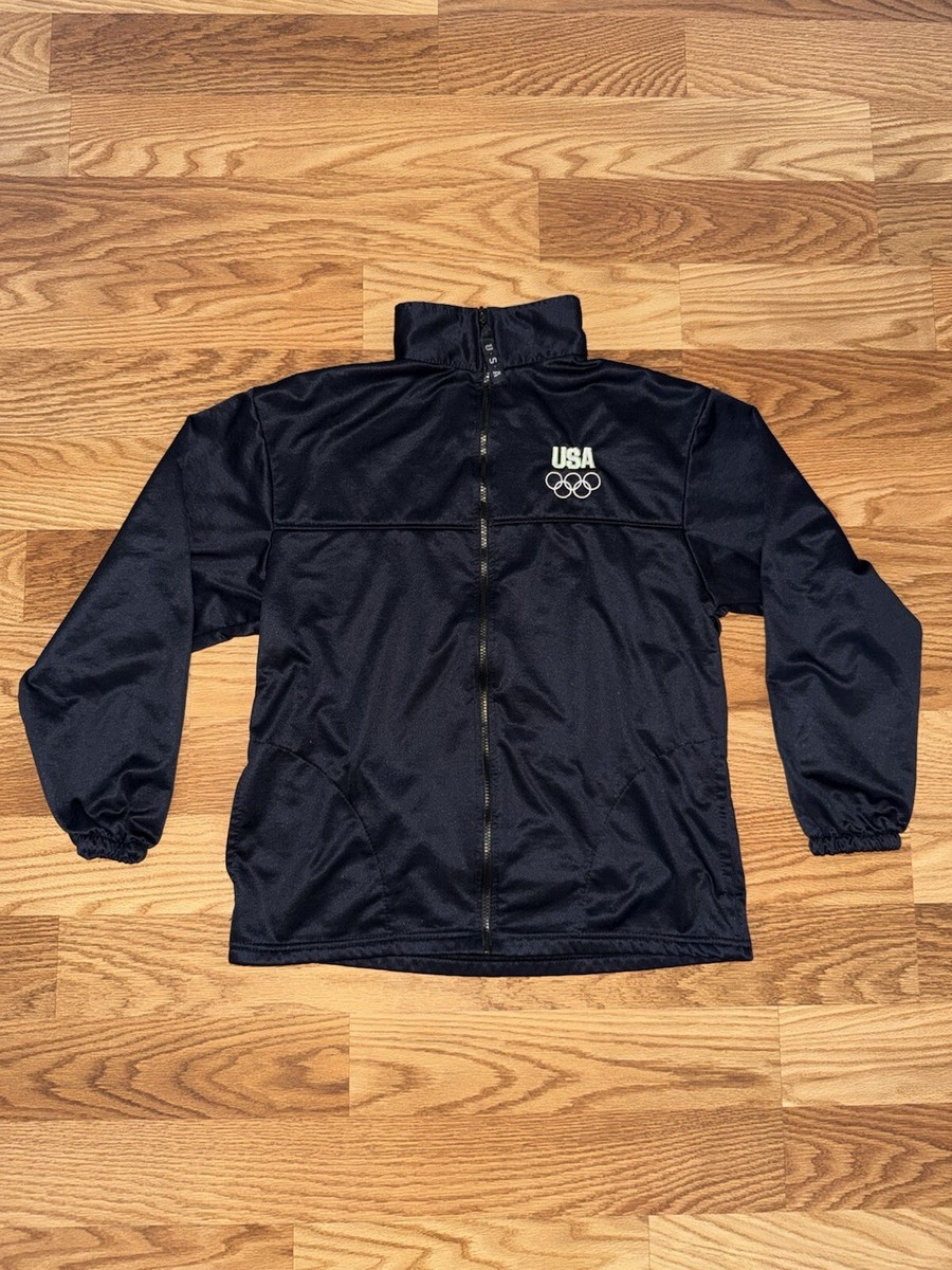 Olympics Track Jacket Mens L United States Olympic Committee Made
