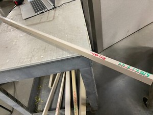 1/2 " Natural PEEK (Polyetheretherketone) Plates 49 1/2" x 1" Bar Piece