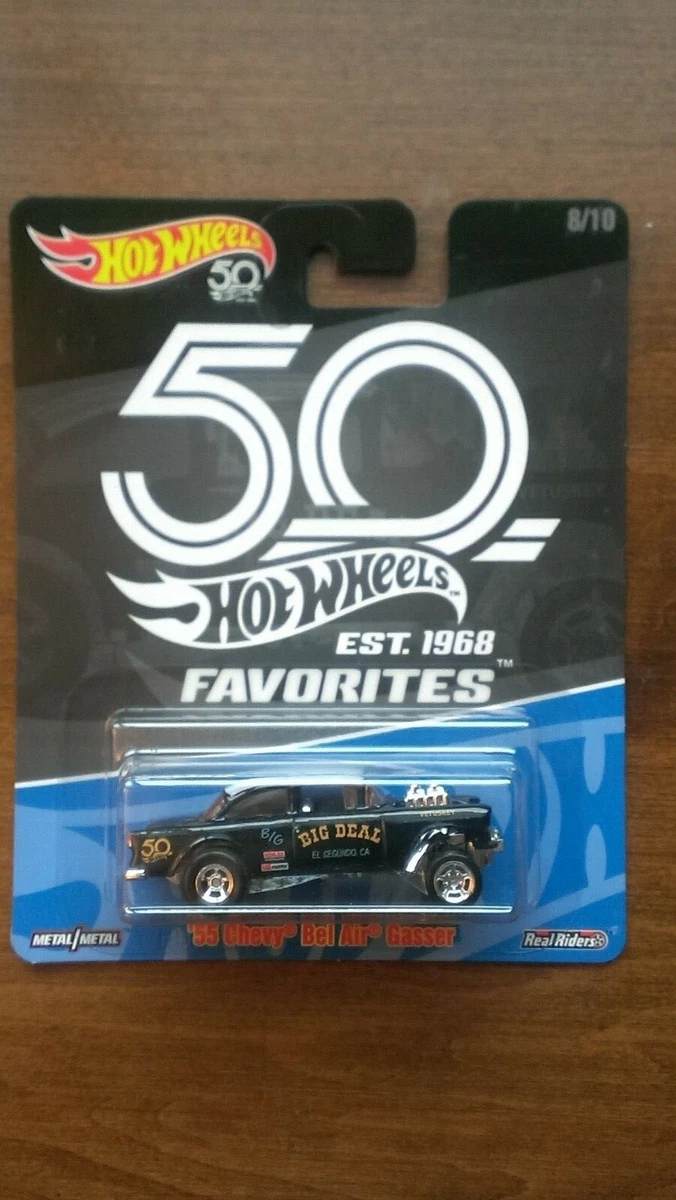 Hot Wheels '55 Chevy Bel Air Gasser. Kroger Exclusive. Mint in case. Real Riders