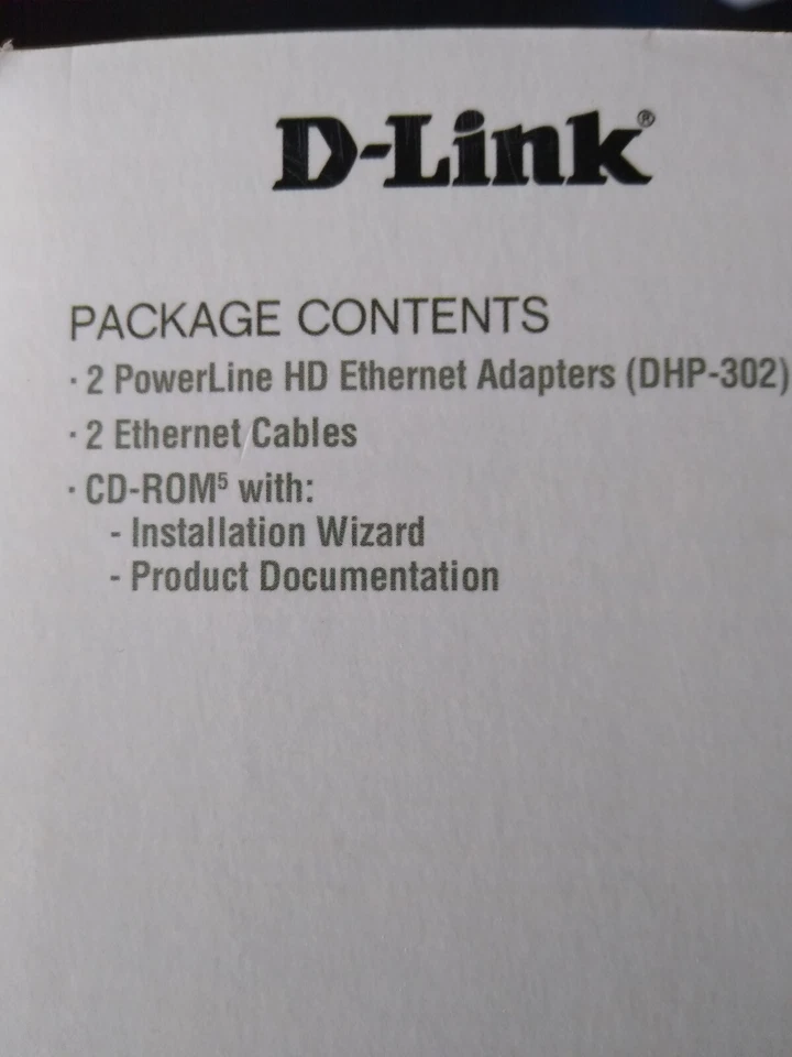 D-Link MediaLounge Powerline HD Network Starter Kit, DHP-303, 200Mbps, Brand New - Image 3 of 4