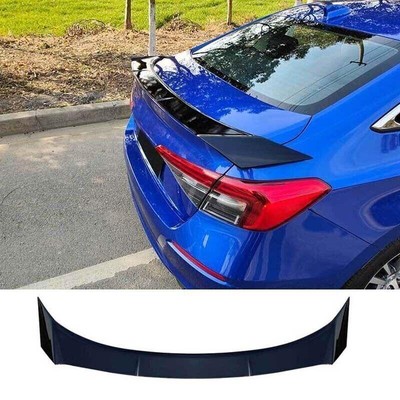 2022-2023 For Honda Civic Falcom Type Rear Spoiler Black Tail Trunk Lip Wing Bar