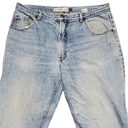 Mens Vintage 1990s light Wash Bugle Boy Straight leg Jeans - Picture 3 of 12