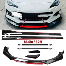 Front Bumper Lip Spoiler Splitter Body Side Skirt For Subaru WRX STI/BRZ H