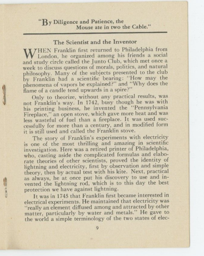 Libretto vintage 1933 Benjamin Franklin John Hancock Mutual Life Insurance Company - Foto 13 di 24
