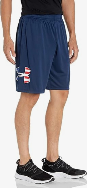 Шорты Under Armour Freedom Mens Tech с логотипом Big Flag Sz-M Синий 4790₽
