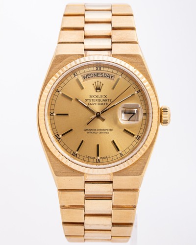 Vintage Early 80's Rolex 18k Day-Date OYSTERQUARTZ Ref. 19018 out of Estate!