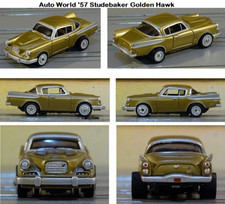 AUTO WORLD '57 Studebaker 50's and Fins New In Clam Pack Fits Aurora, AW SC334
