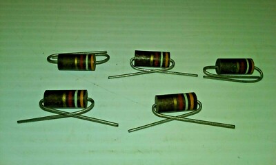 CARBON COMP RESISTORS 2 WATT 3.9K OHMS 5% (LOT OF 5) NNB