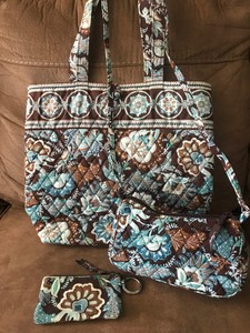 vera bradley java blue tote